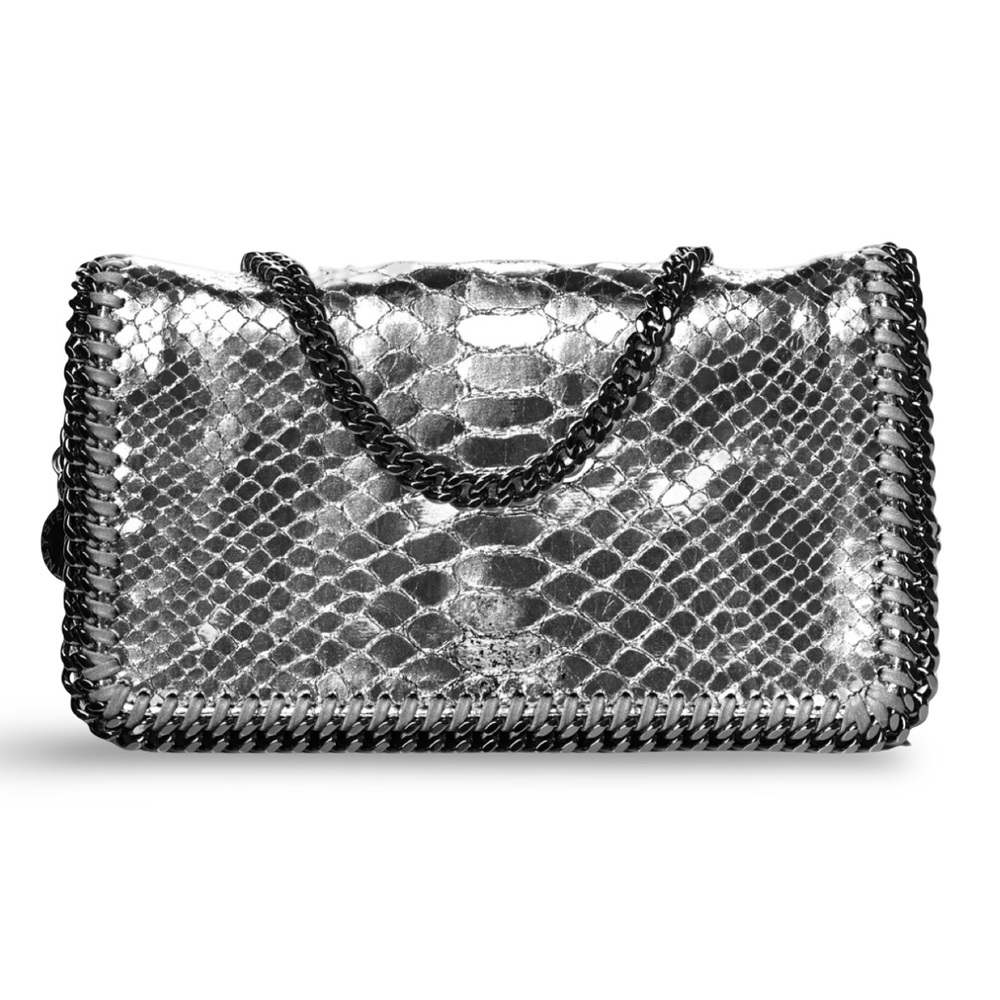 Stella McCartney Silver Python Embossed Leather F… - image 6
